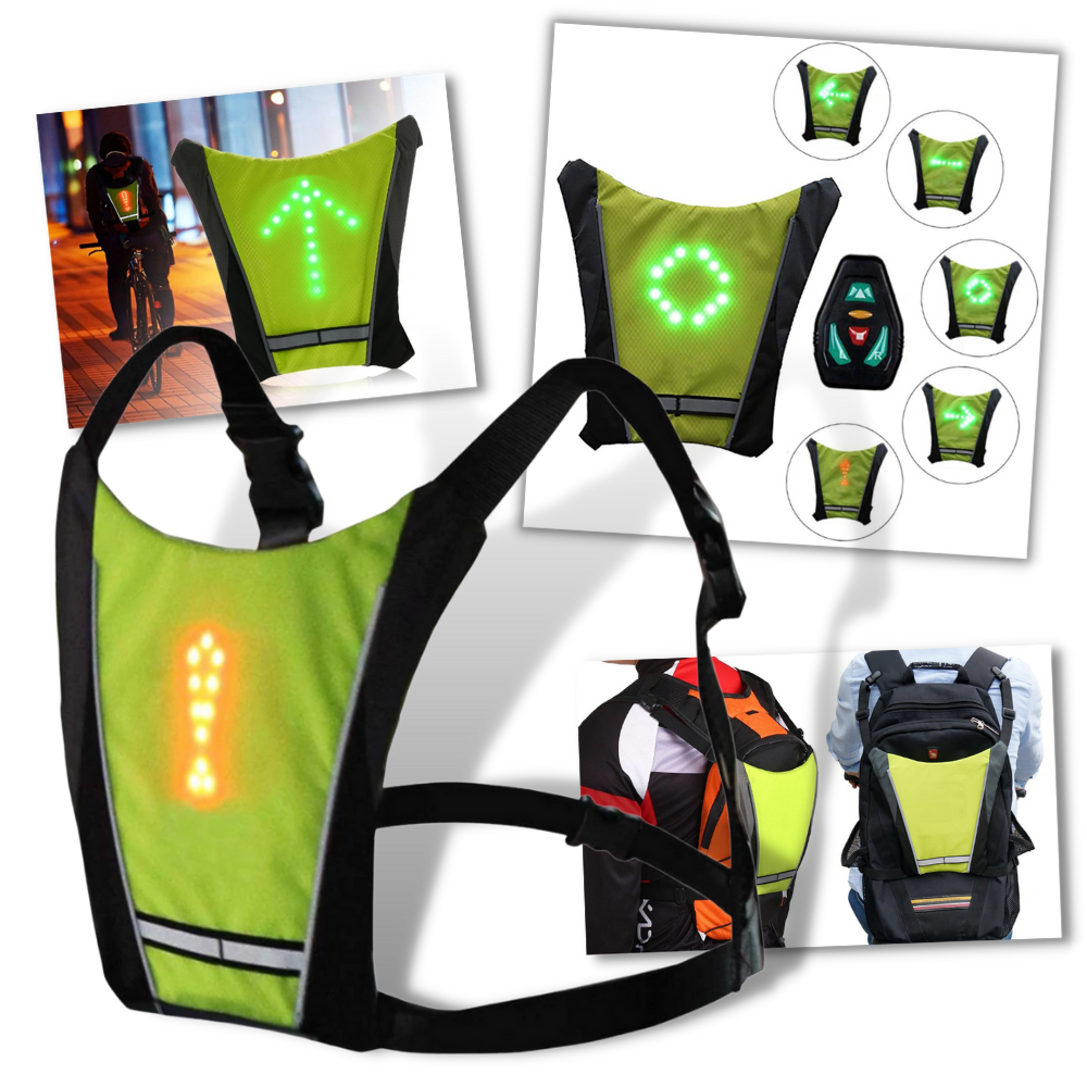 Reflective Cycling Vest With LED-Raxiva-SKU38841708373770301FASHION7491712450621, Reflective Cycling Vest With LED, , Raxiva, FASHION,