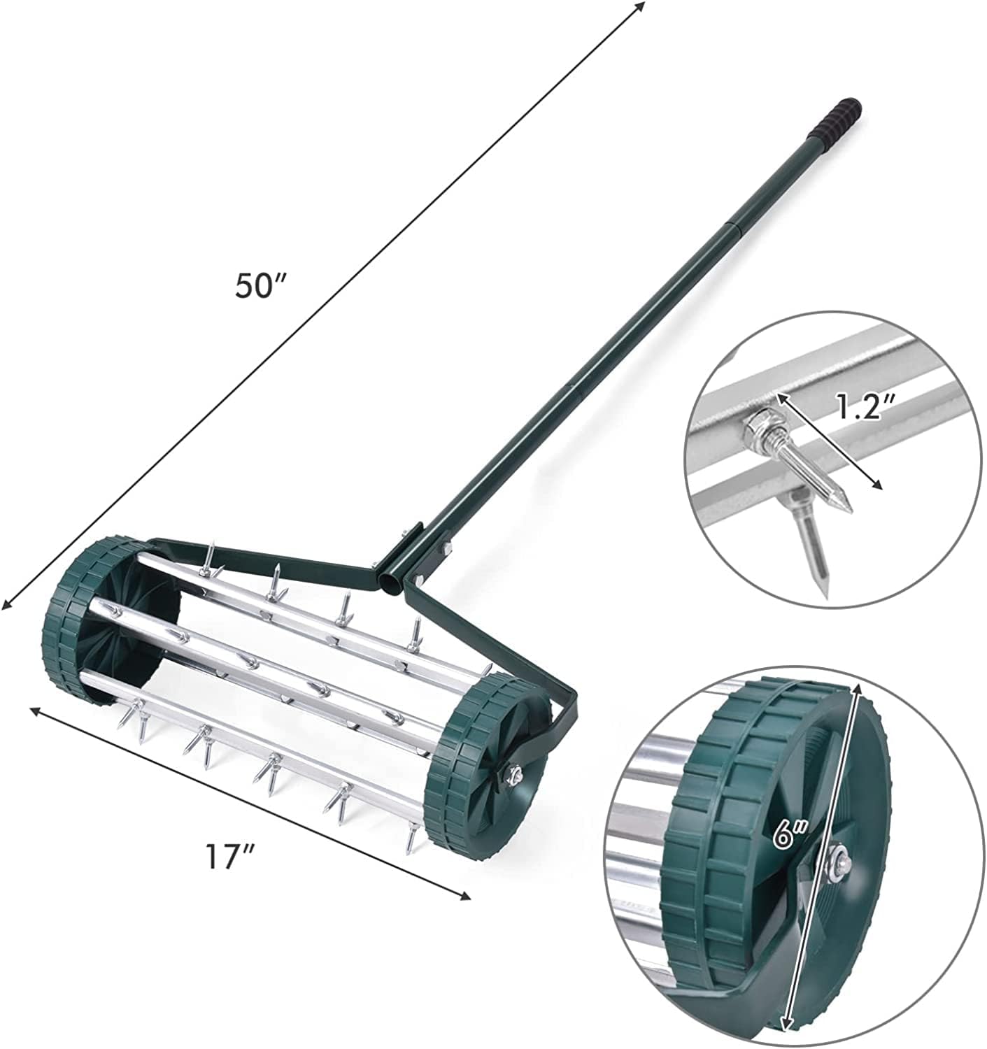 Rolling Lawn Aerator-Raxiva-SKU38841708202065981Rolling Lawn Aerator7491668541501, Rolling Lawn Aerator, , Raxiva, Rolling Lawn Aerator,