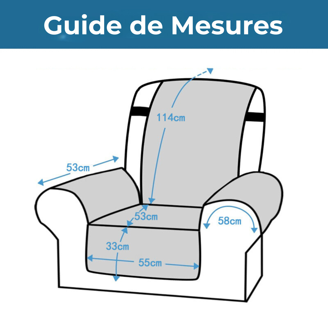 Raxiva-housse fauteuil extensible protection antiderapante confort premium