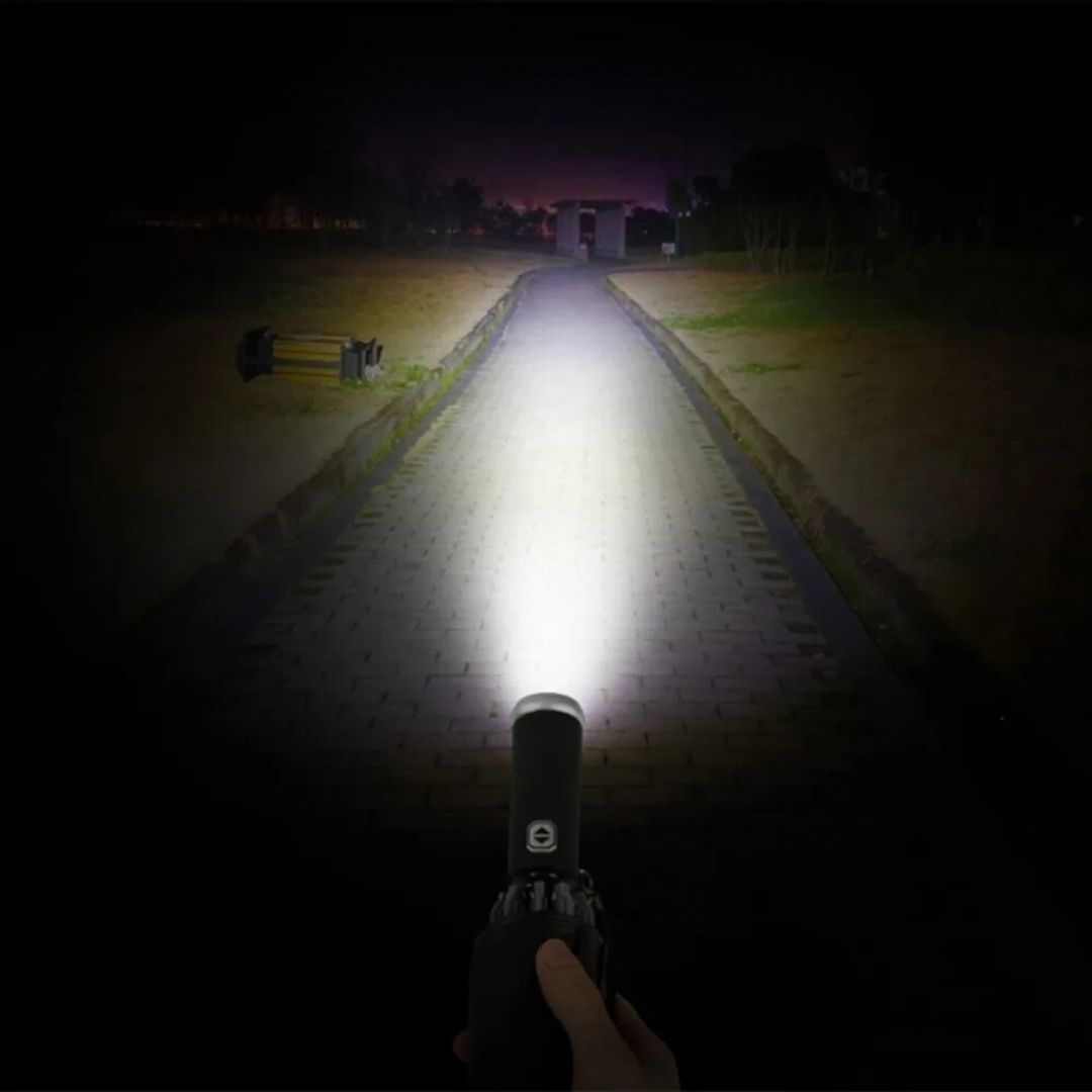 Raxiva-parapluie avec led et lampe de poche integree