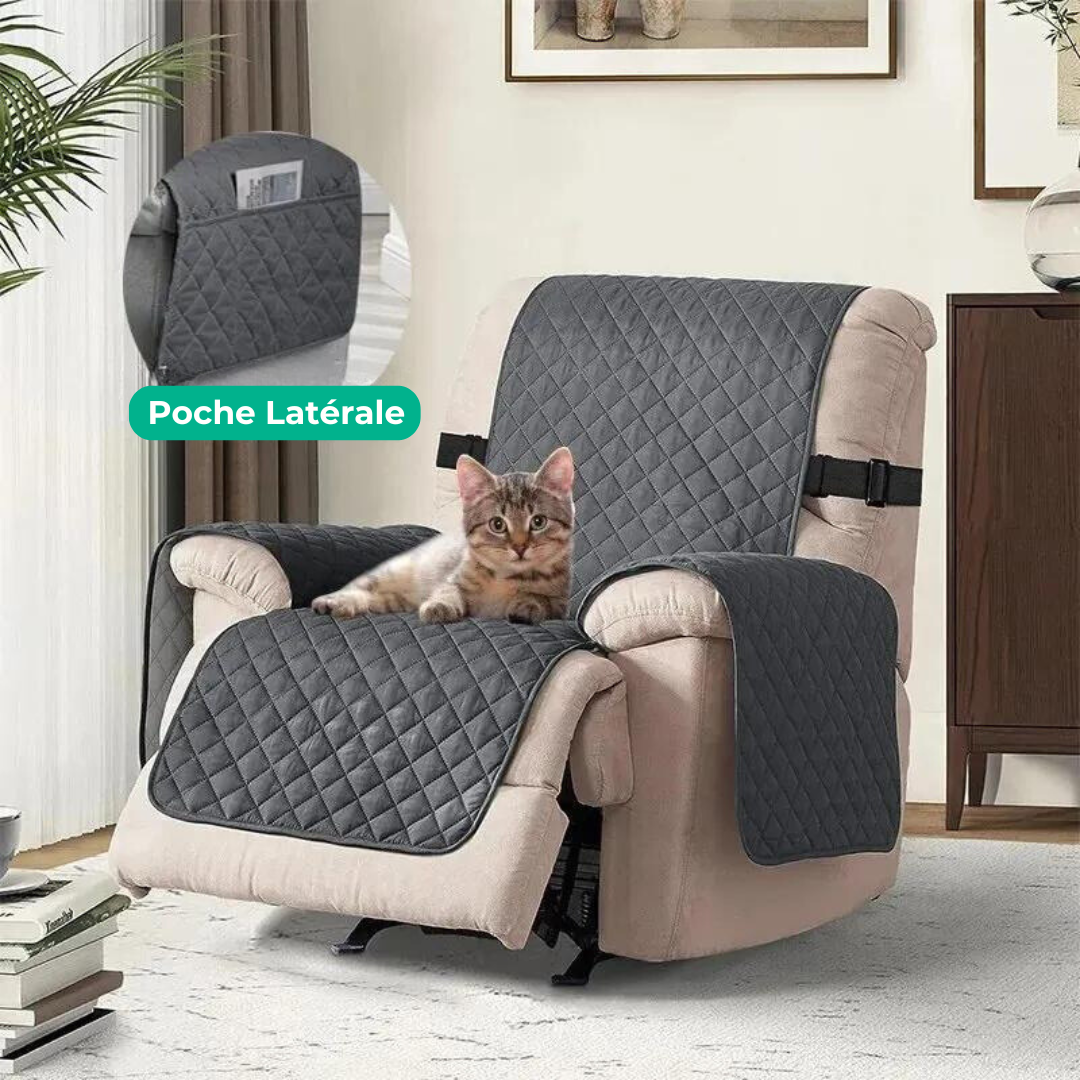 Raxiva-housse fauteuil extensible protection antiderapante confort premium