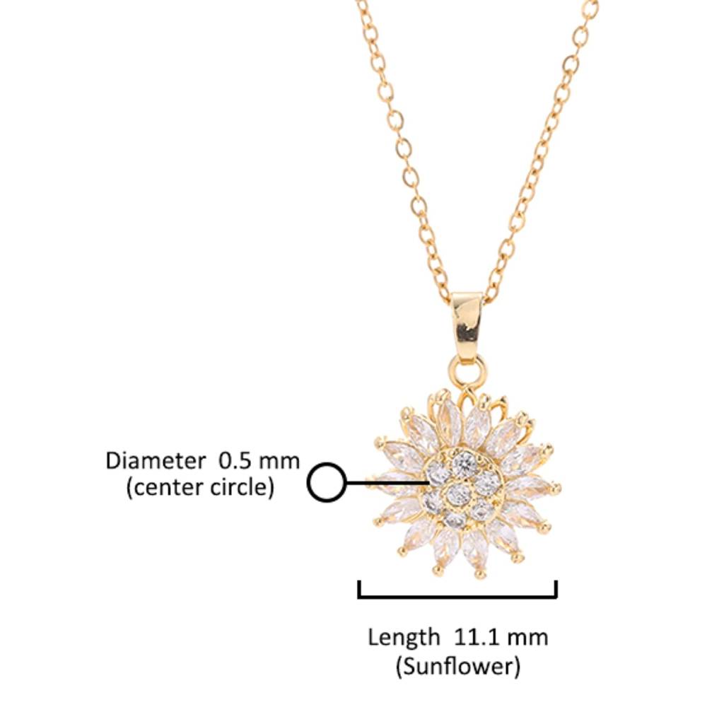 Raxiva-sunflower pendant necklace embrace joy and elegance daily