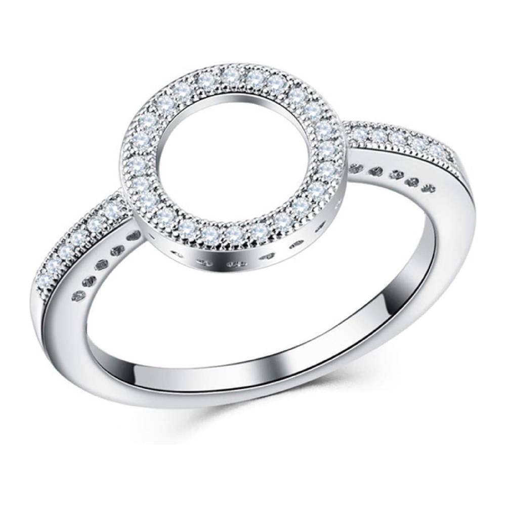 Raxiva-elegant zircon hollow ring timeless style sparkling touch