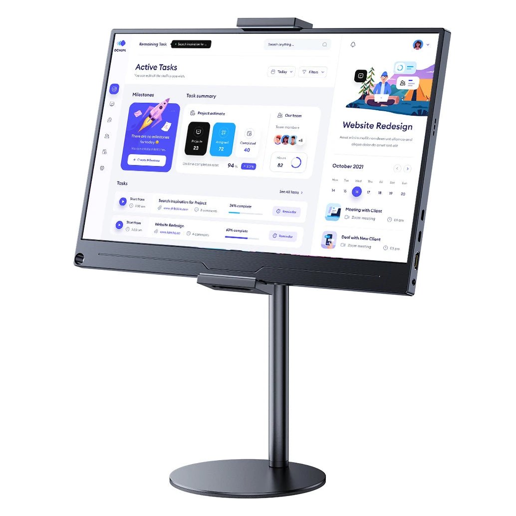 Raxiva-adjustable portable monitor stand sleek desktop bracket for ipad phone tablets 13 24 5cm