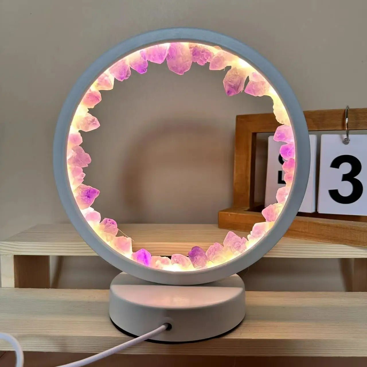 Raxiva-amethyst cluster night light natural bedroom desk decorative lamp
