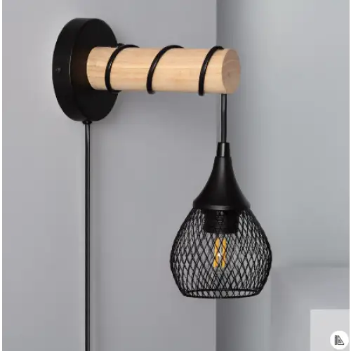 Raxiva-applique murale bois metal design elegant