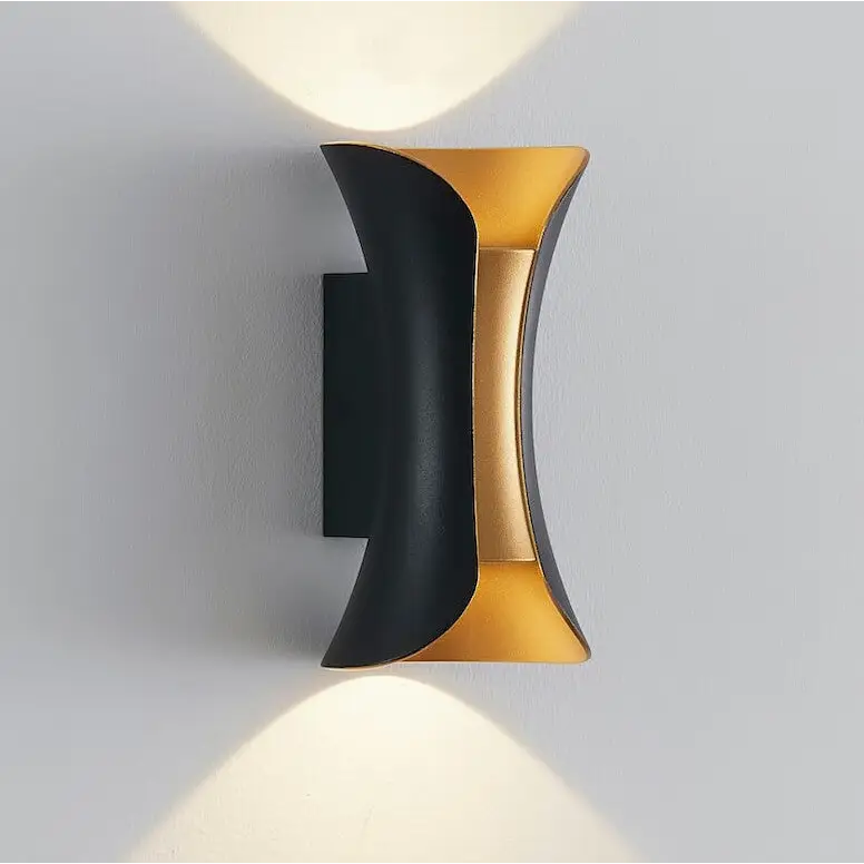 Raxiva-applique murale led noire interieur or