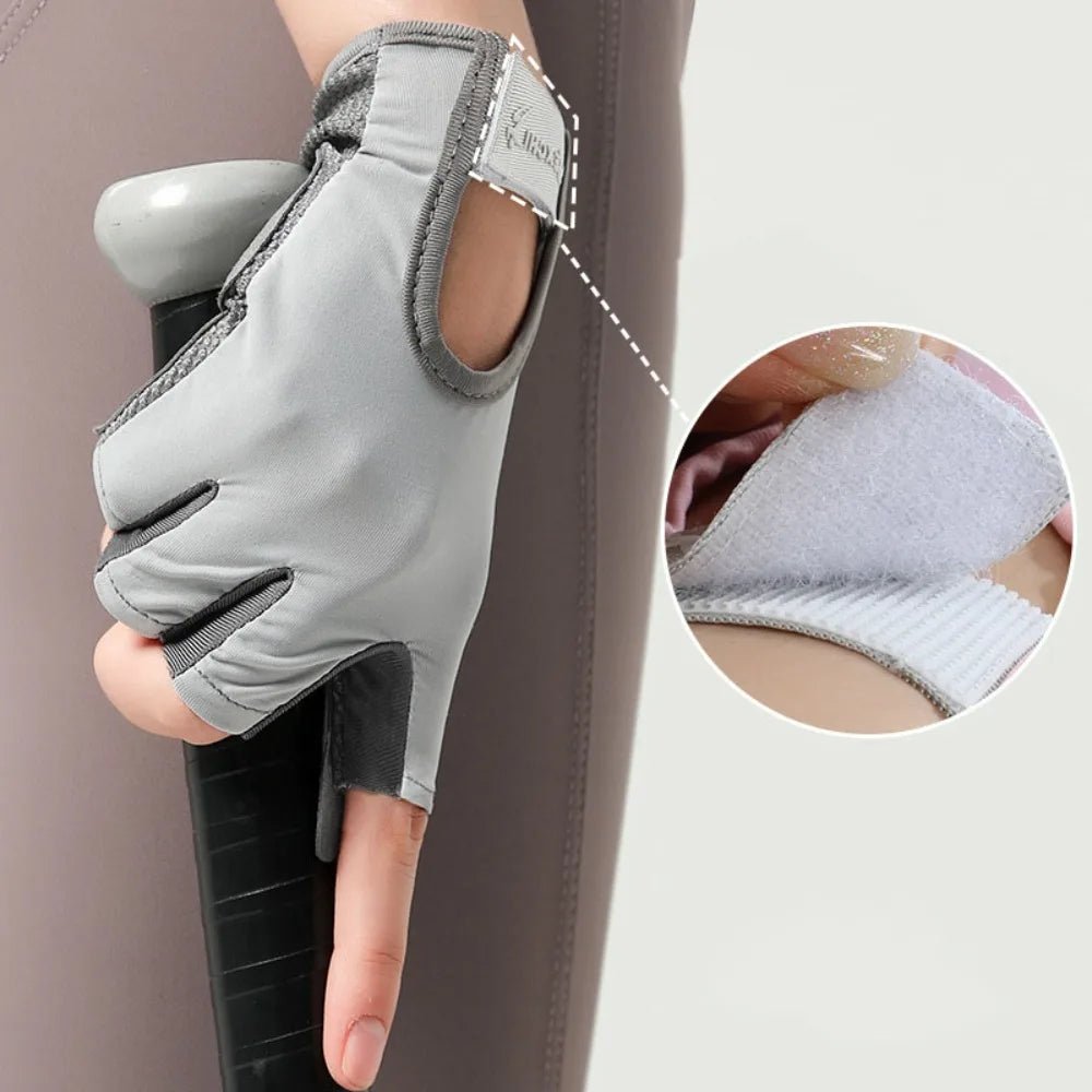 Raxiva-breathable non slip half finger cycling gloves lightweight fitness gloves men women