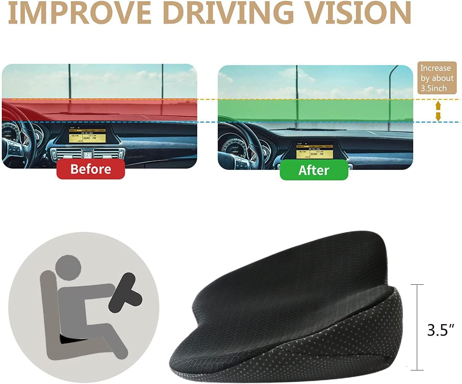 Raxiva-car booster seat cushion for adults