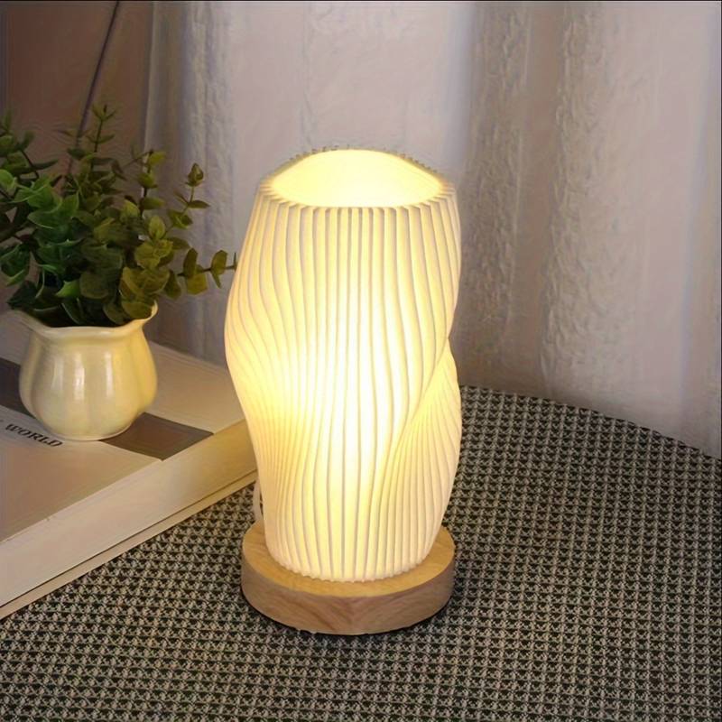 Raxiva-lampe table bois art nordique creative