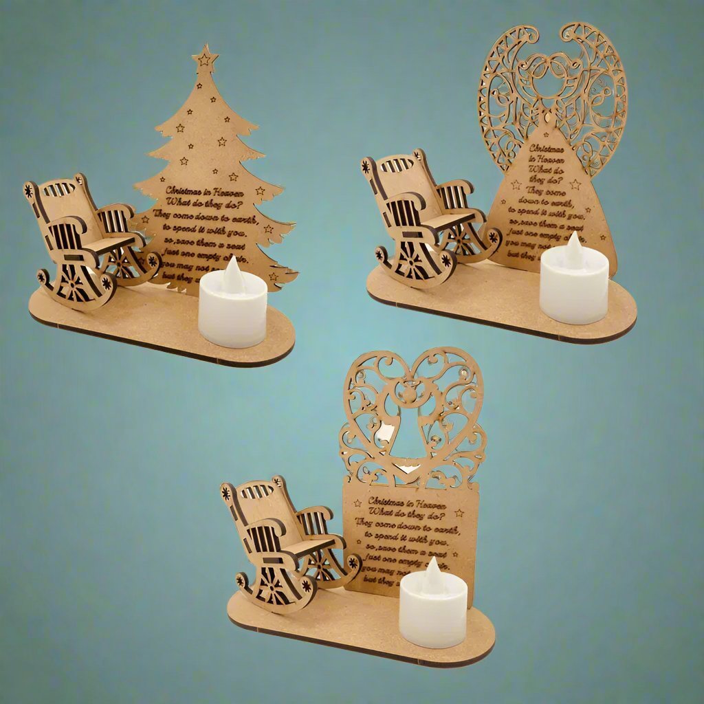 Raxiva-christmas tealight candle holder merry christmas in heaven remembrance ornament