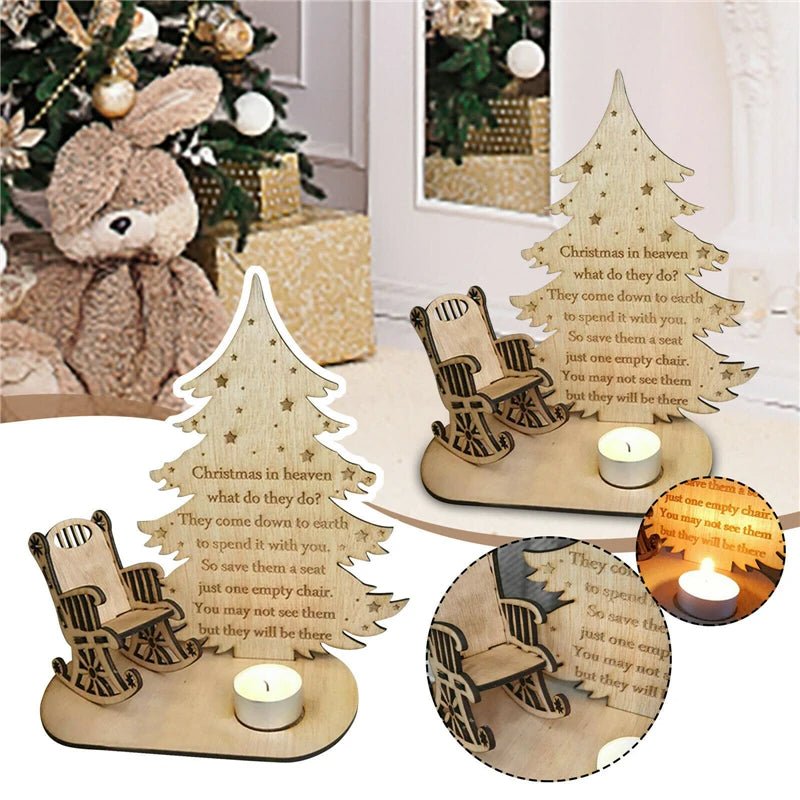 Raxiva-christmas tealight candle holder merry christmas in heaven remembrance ornament