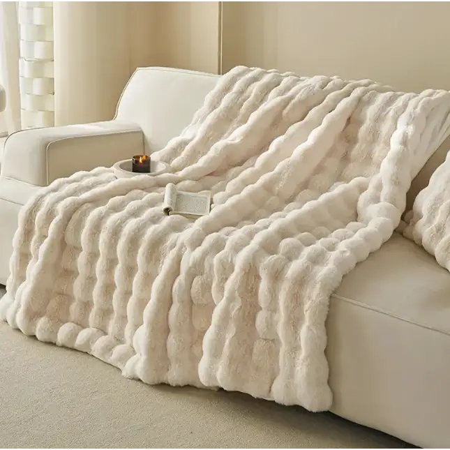 Raxiva-couverture chauffante en laine moelleuse
