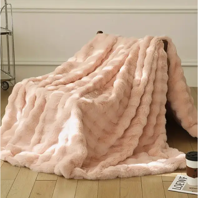 Raxiva-couverture chauffante en laine moelleuse