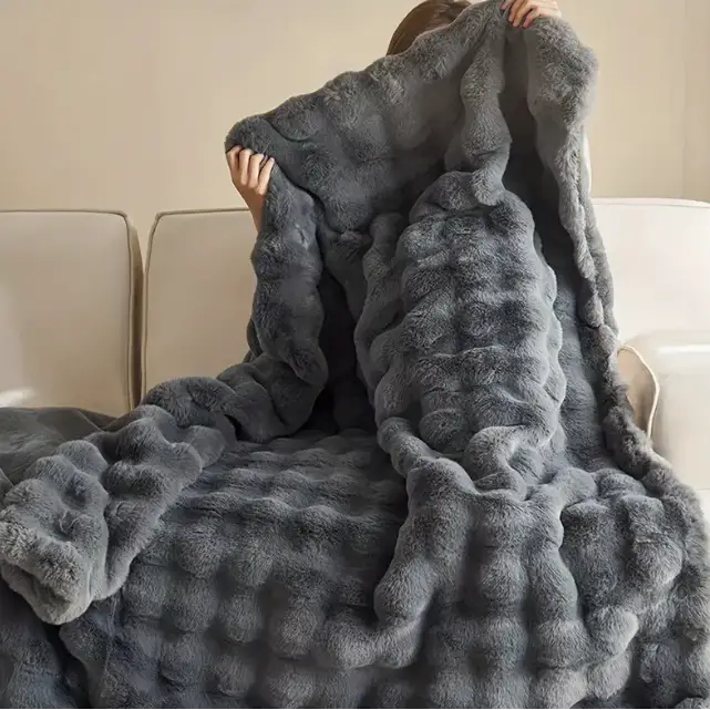 Raxiva-couverture chauffante en laine moelleuse