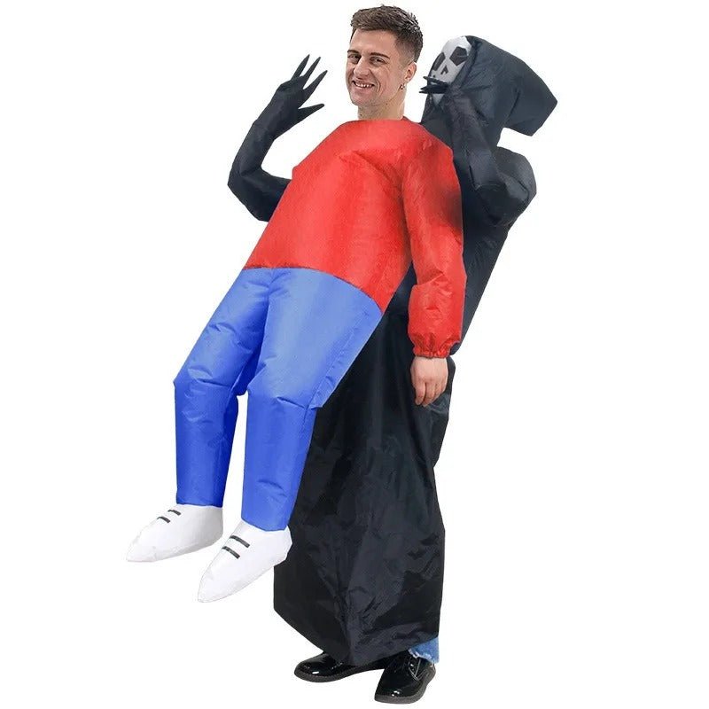 Raxiva-death grim reaper inflatable costume robe mask ghost halloween props