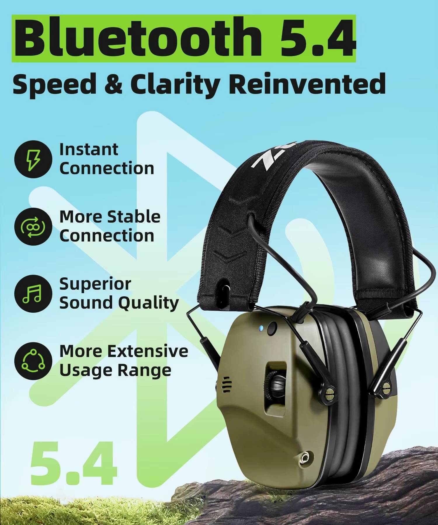 Raxiva-noise cancelling ear muffs for shooting