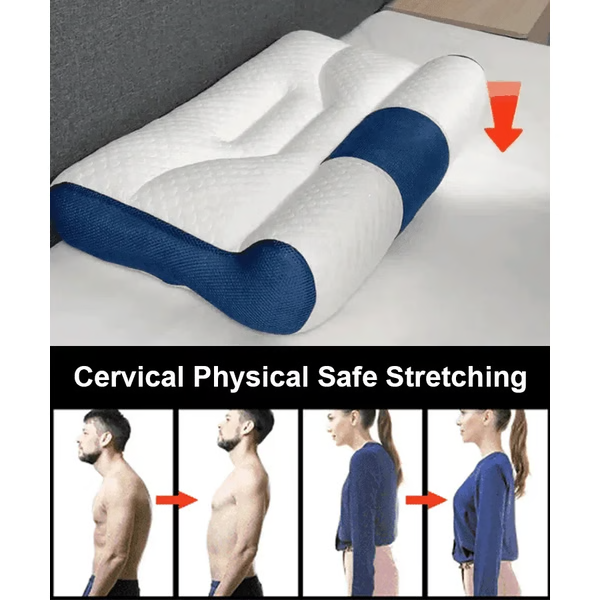 Raxiva-ergonomic goose down pillow cervical support comfort sleep enhancing pillow