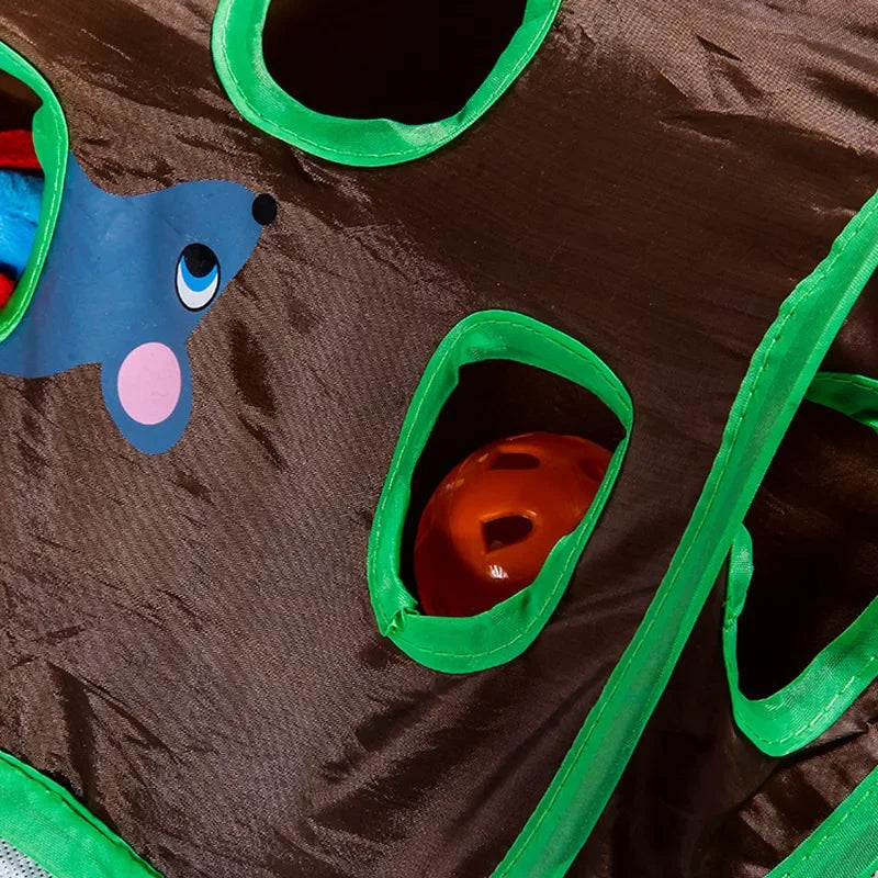 Raxiva-9 hole tunnel cat mouse game