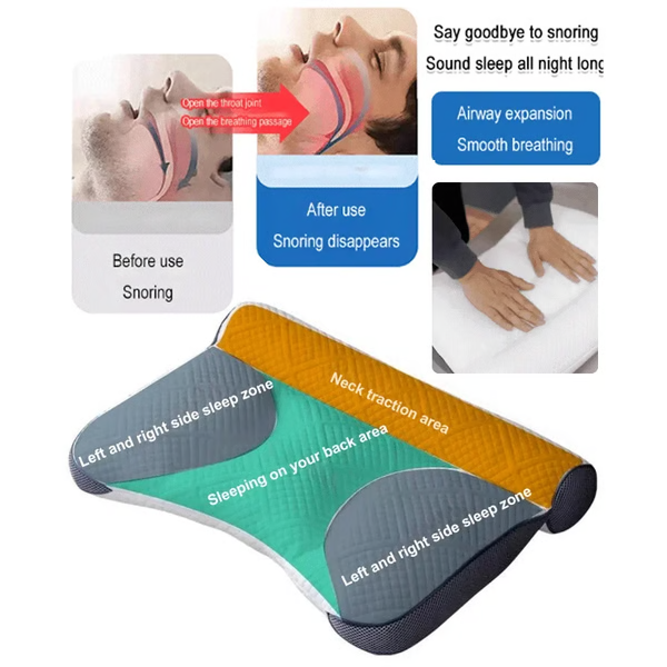 Raxiva-ergonomic goose down pillow cervical support comfort sleep enhancing pillow