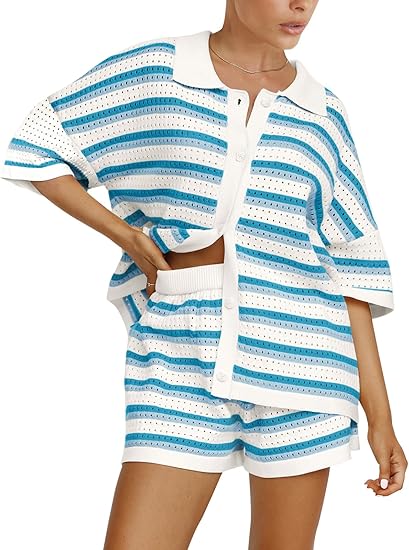 Raxiva-elegant lapel half sleeve top high waist shorts set loose casual outfit