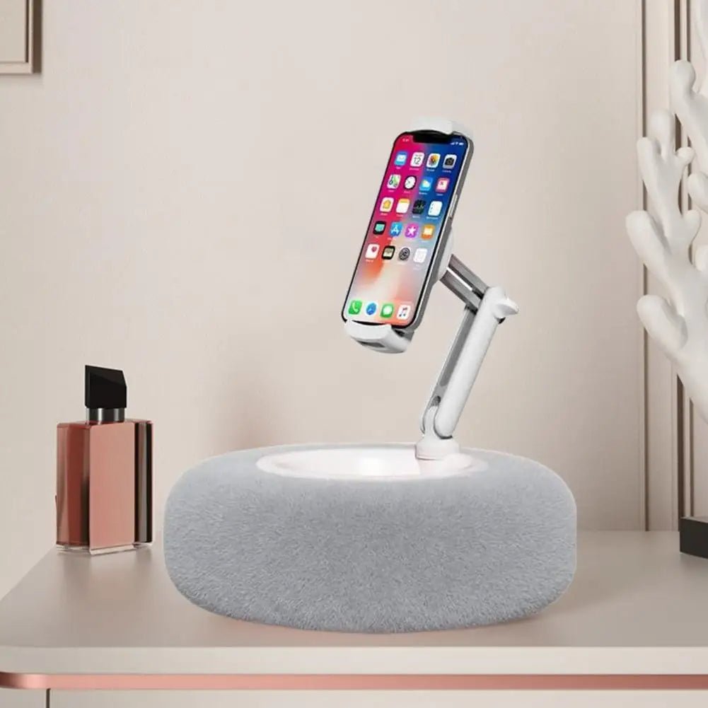 Raxiva-fuzzy kindle tablet pillow stand multi angle phone holder bed car couch