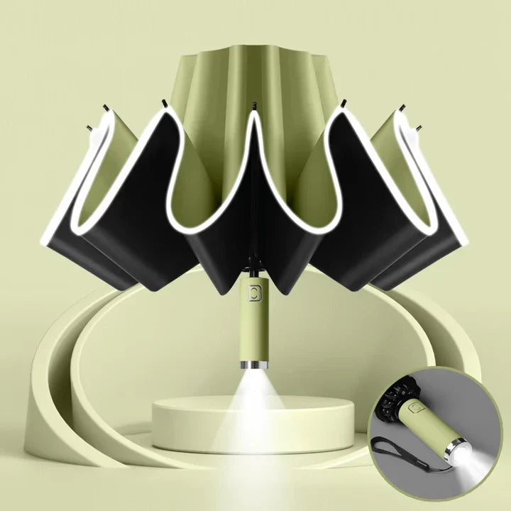 Raxiva-parapluie avec led et lampe de poche integree