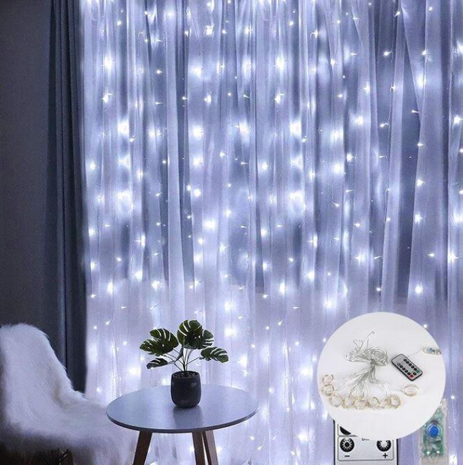 Raxiva-rideau etoiles guirlandes lumineuses festives