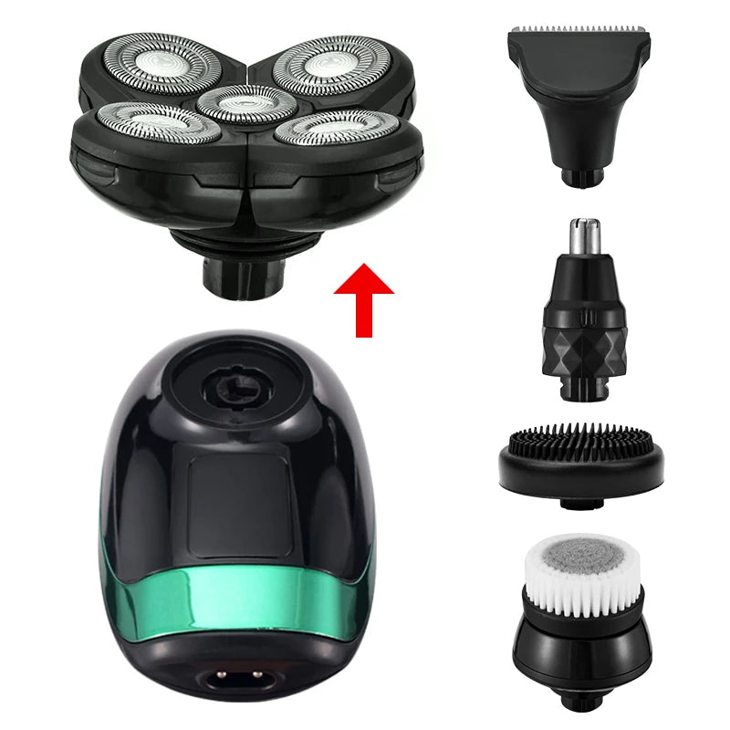 Raxiva-5 in 1 electric shaver 5 floating heads mens grooming kit