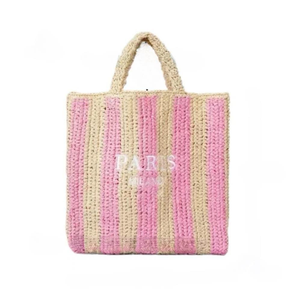 Raxiva-handwoven straw summer shoulder bag women spacious hollow design summer beach vacations