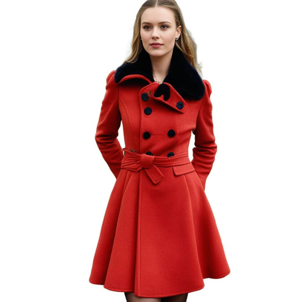 Raxiva-warm long winter coat women
