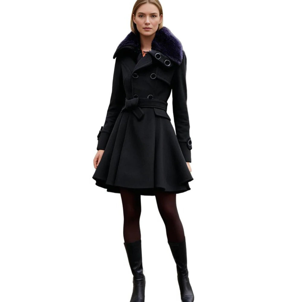 Raxiva-warm long winter coat women