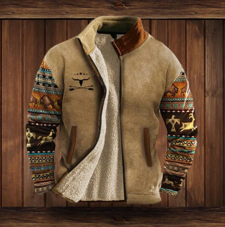 Raxiva-mens fleece jacket for outdoor activities
