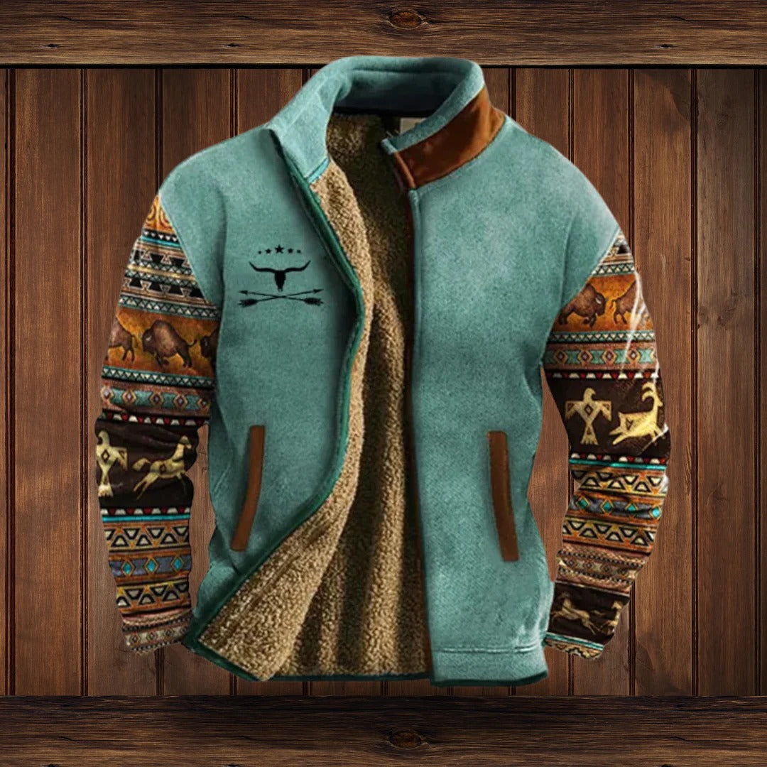 Raxiva-mens fleece jacket for outdoor activities