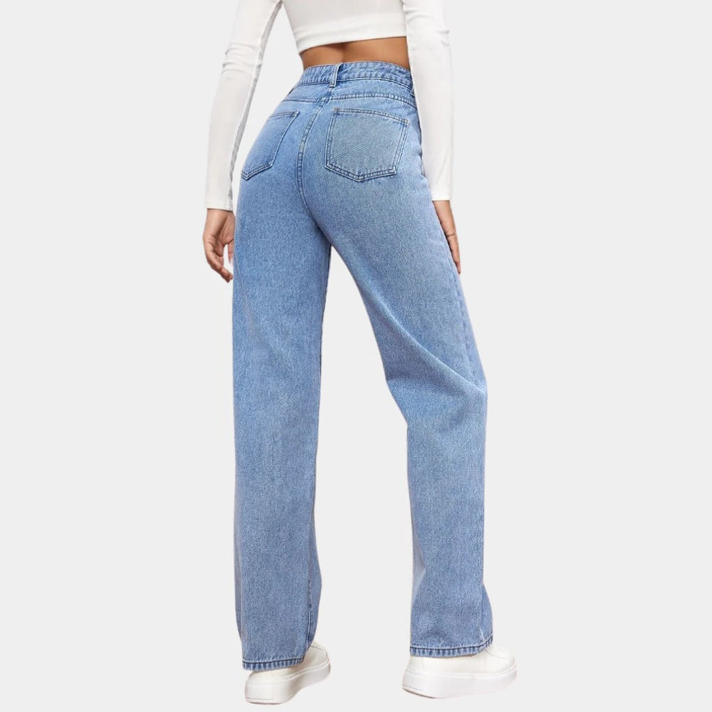 Raxiva-casual baggy jeans women