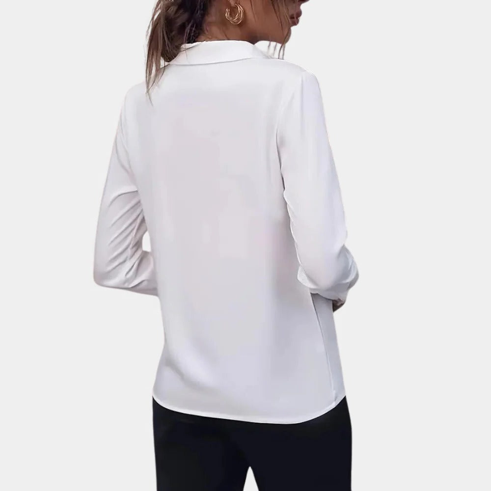 Raxiva-elegant simple ladies blouse