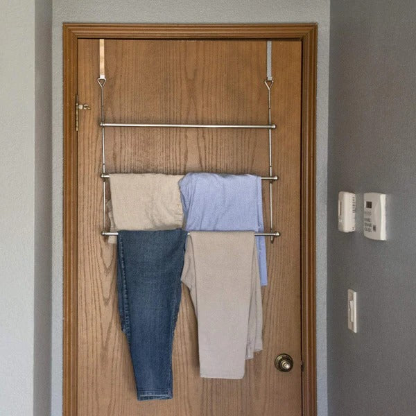 Raxiva-over the door bathroom towel bar rack