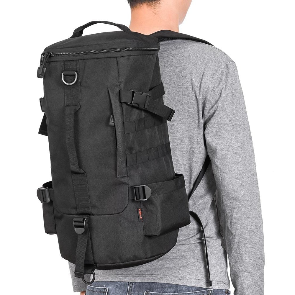 Raxiva-fishing tackle backpack organizer with rod holders