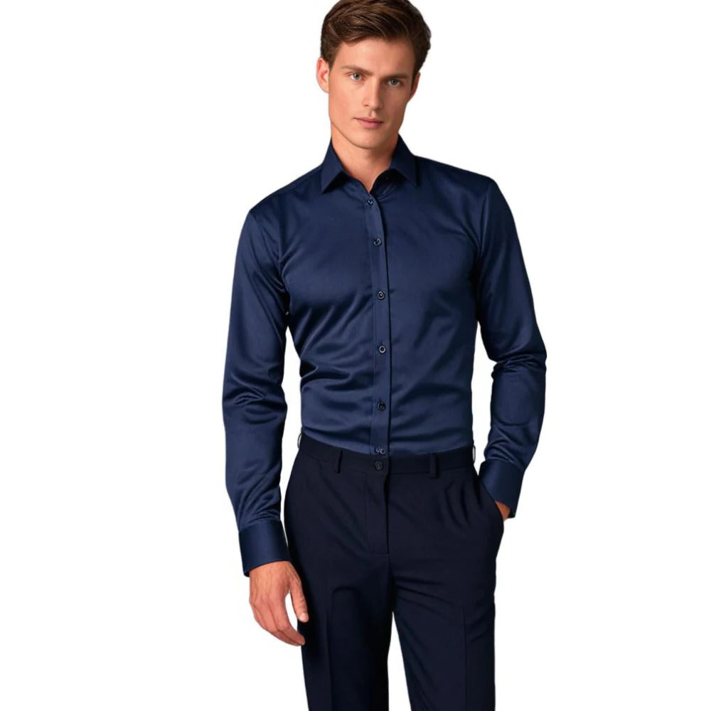 Raxiva-mens stretch button up shirt