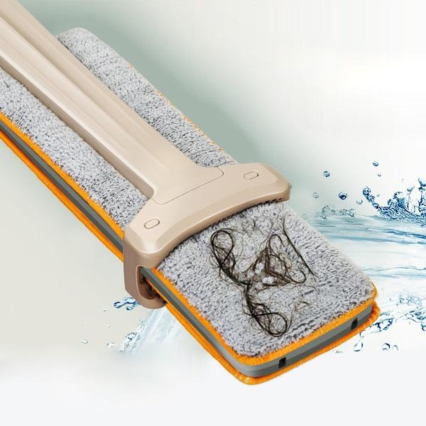 Raxiva-self wringing double sided flat microfiber mop broom 360 spin