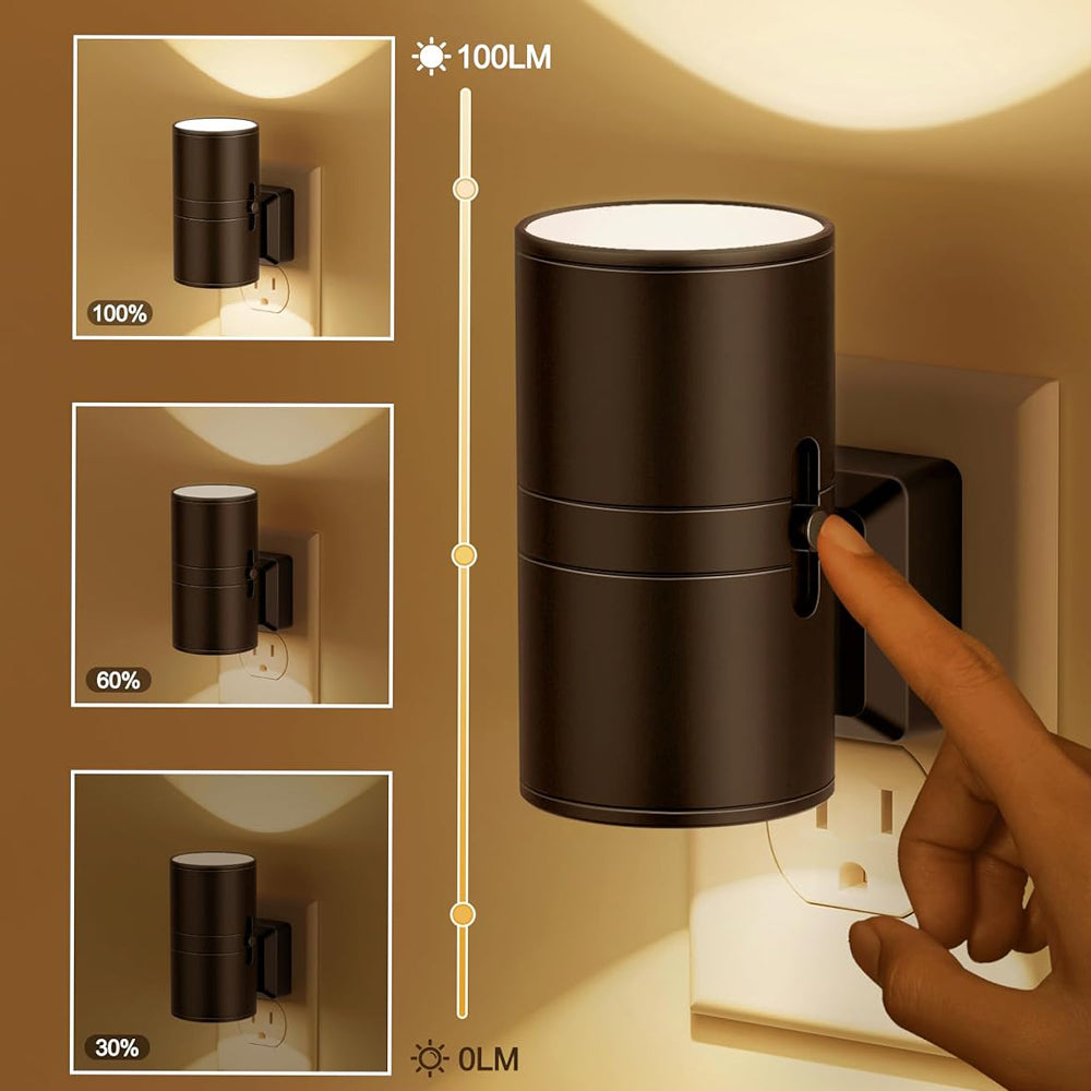 Raxiva-veilleuse prise murale avec detection luminosite reglable