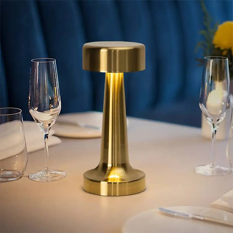 Raxiva-lampe de table led retro chic or