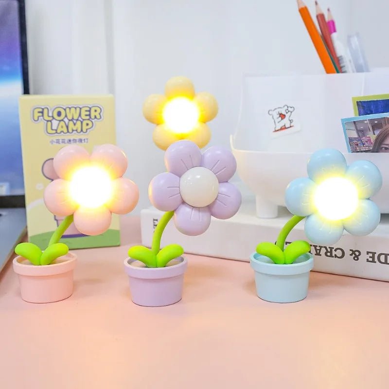 Raxiva-adorable mini flower night light soft warm glow cozy bedroom ambience kids occasions