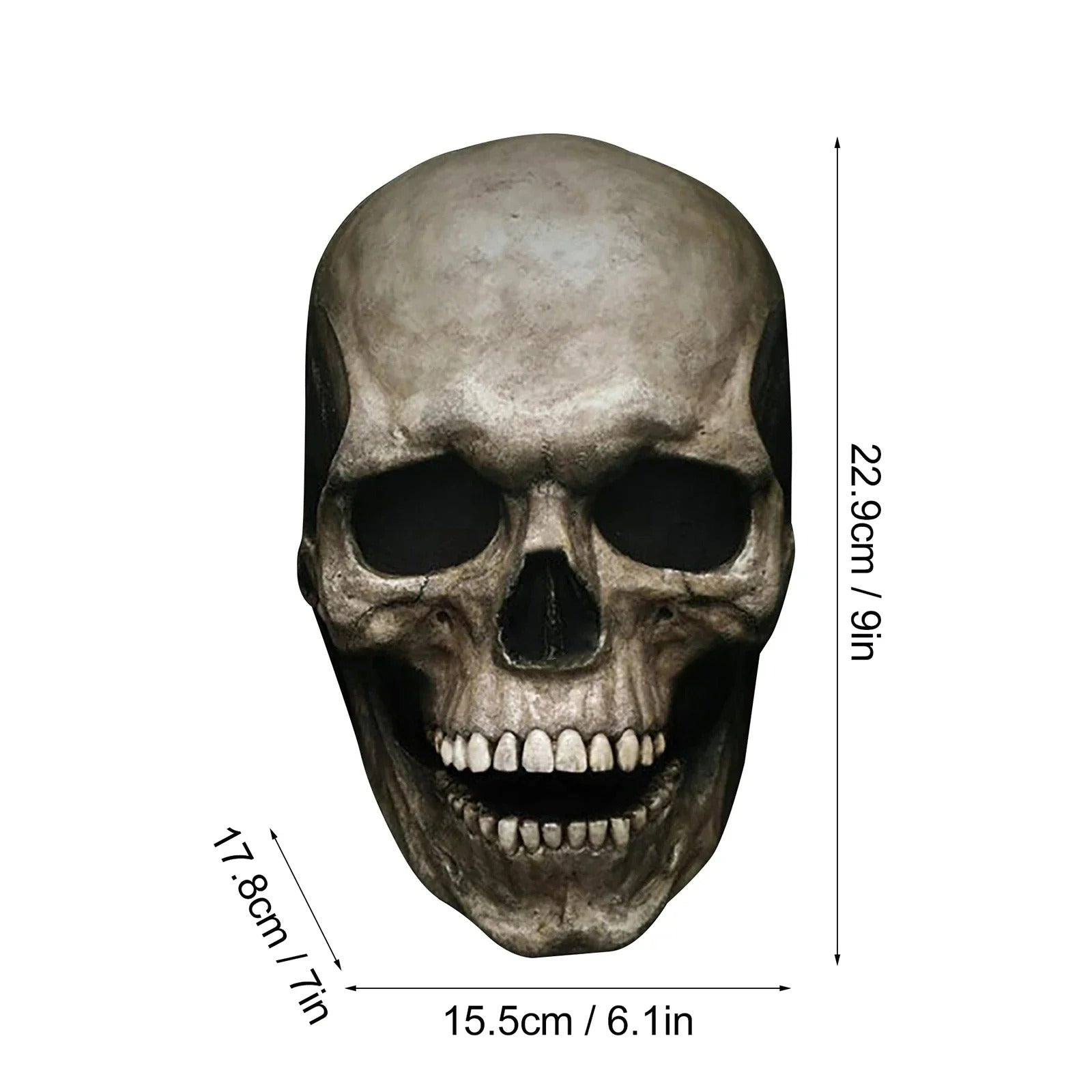 Raxiva-movable mouth skull mask halloween full head mask