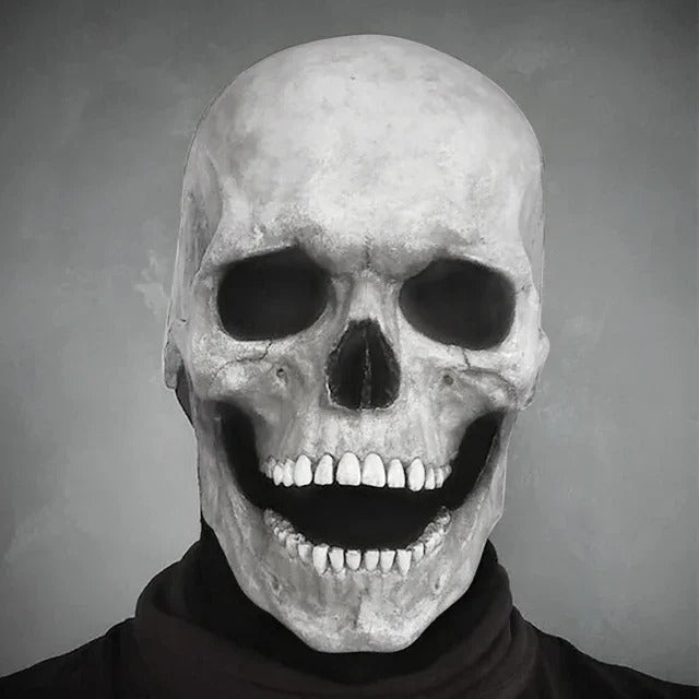 Raxiva-movable mouth skull mask halloween full head mask