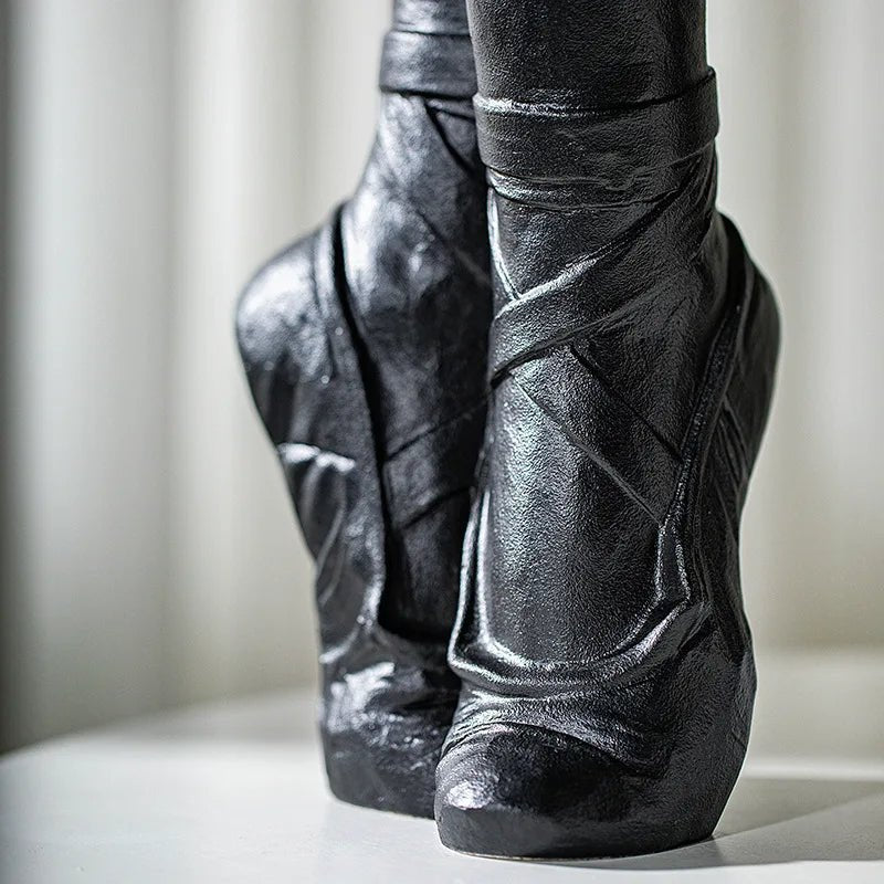 Raxiva-nordic ceramic ballet shoes vase elegant sculpture home decor flower arrangements