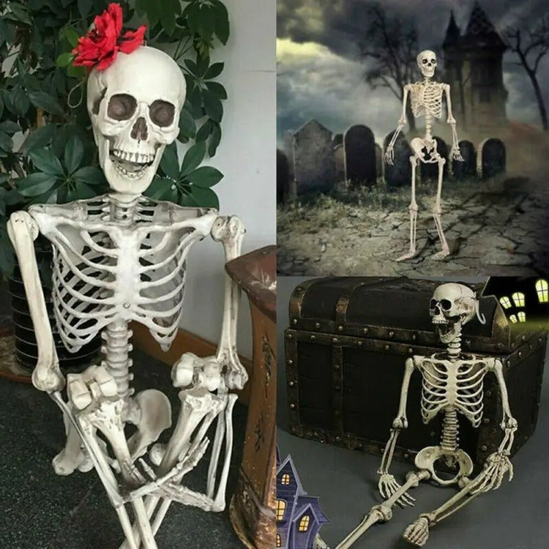 Raxiva-poseable full size skeleton halloween decorations
