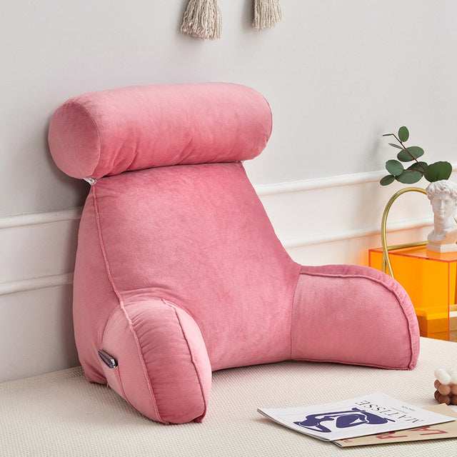 Raxiva-backrest pillow with arms and adjustable headrest