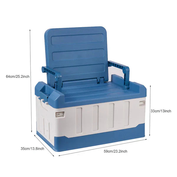 Raxiva-spacious indoor outdoor collapsible trunk storage bin with seat