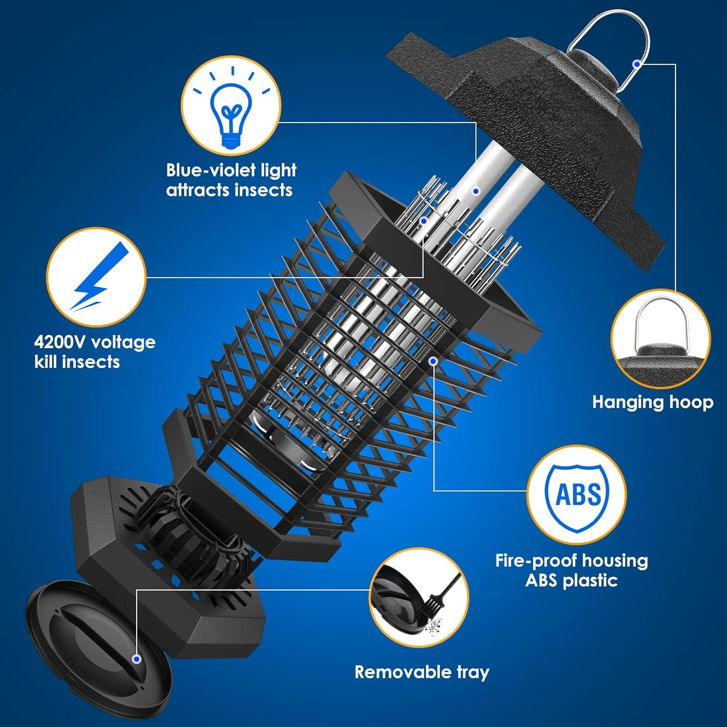 Raxiva-electric bug zapper lamp